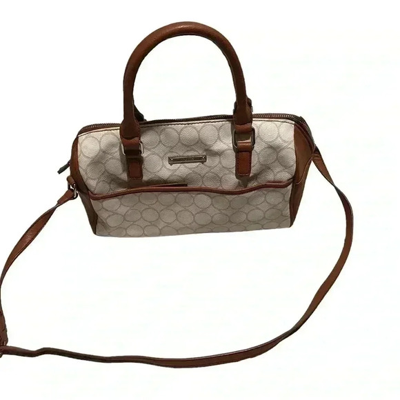 Nine West crossbody bag womens purse brown cream tan handbag - Picture 7 of 11